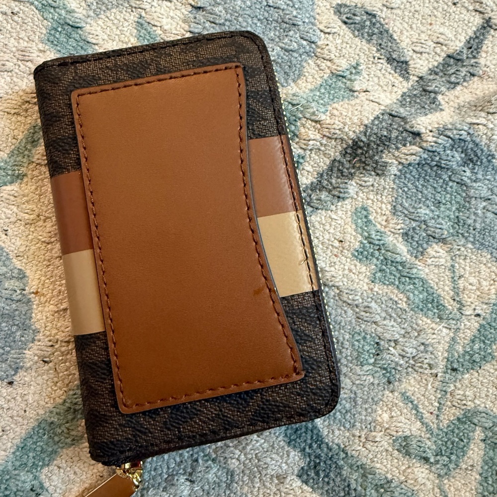 Michael Kors Black and Brown Stripe Wallet - Picture 3 of 3
